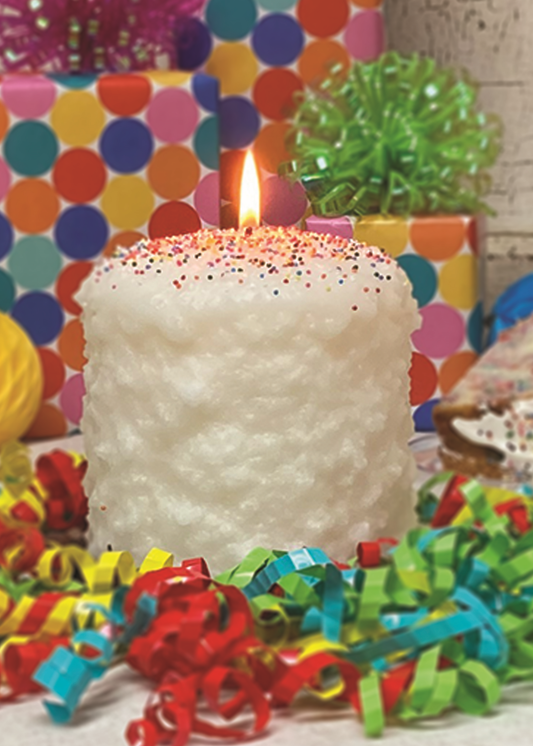 Birthday Cake Hearth Candle