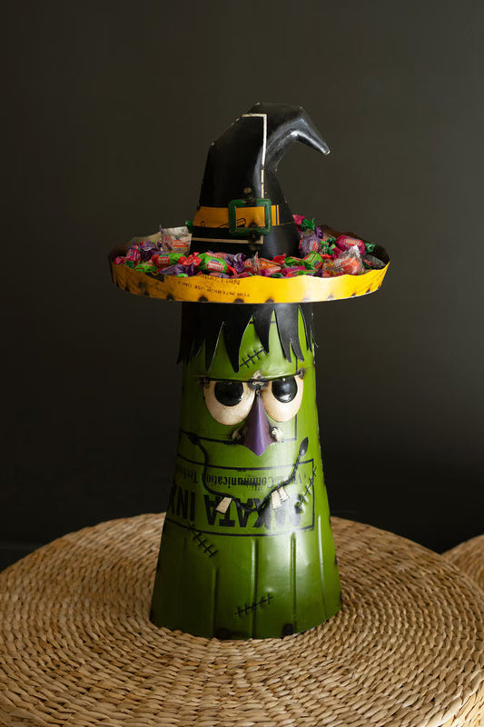Frankie The Reclaimed Iron Candy Bowl • Halloween Candy Bowl Decor