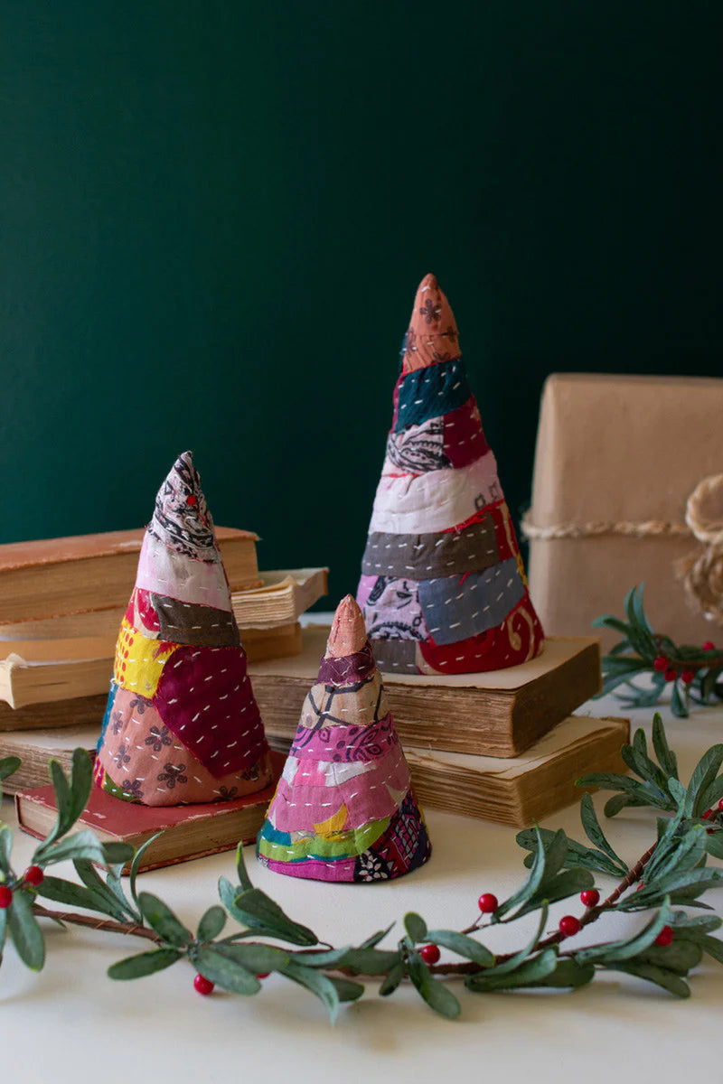 Stiched Kantha Trees