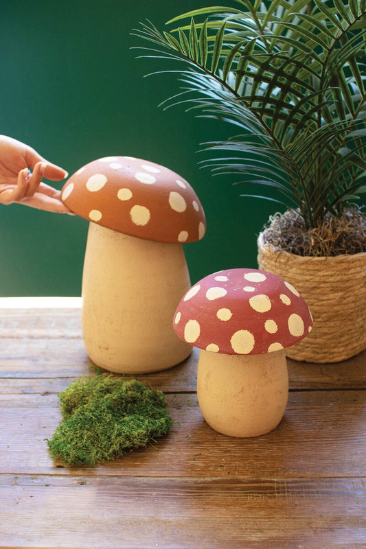 Set of handmade mushroom vessels