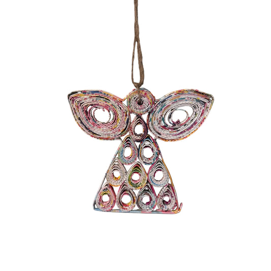 Angel Holiday Ornament • Reclaimed Angel Paper Ornament