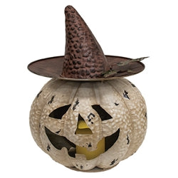Antiqued Witchy Pumpkin Luminary