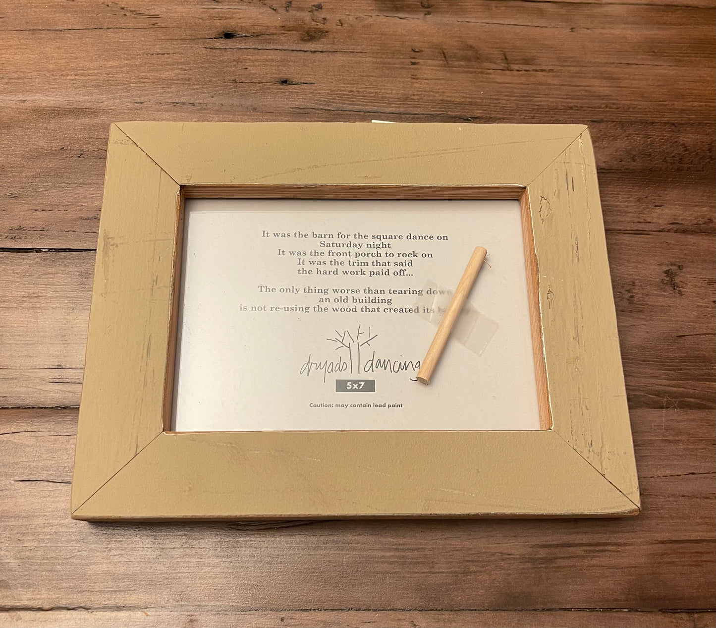 5x7 Sandstone Reclaimed wood frame