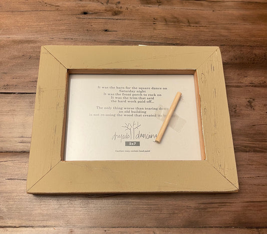5x7 Sandstone Reclaimed wood frame
