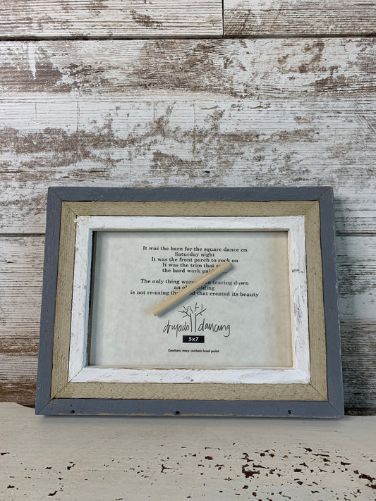 5x7 stacked Reclaimed wood frame