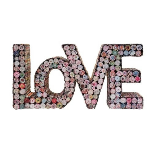 Love - large reclaimed magazine Decor