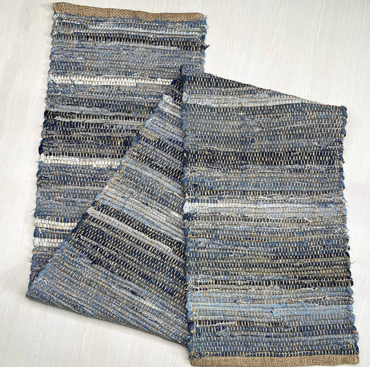 Reclaimed denim table runner