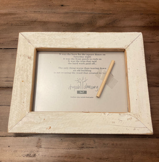 5x7 Old White Reclaimed wood frame